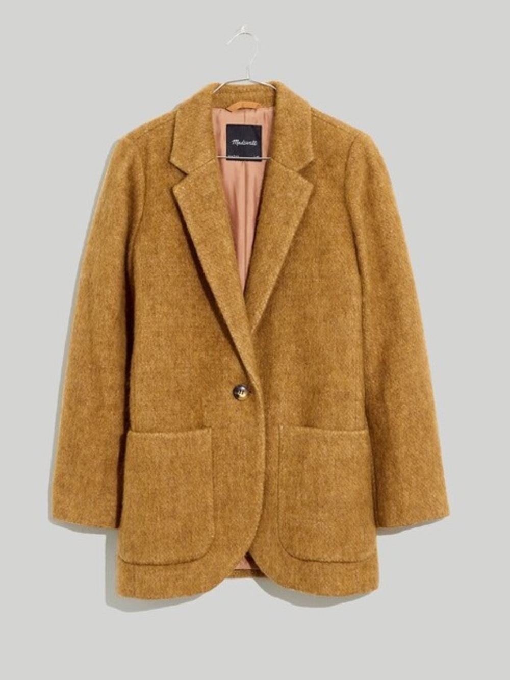 NWT Madewell Boucle Larsen Blazer in “Toffee Melange” - Size Medium